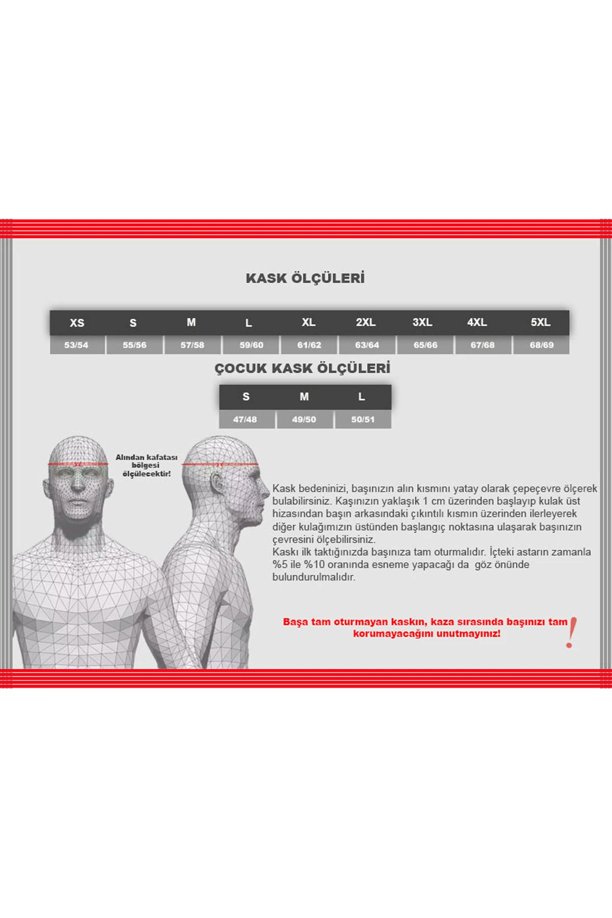 865 BEYAZ-SİYAH-KIRMIZI KASK