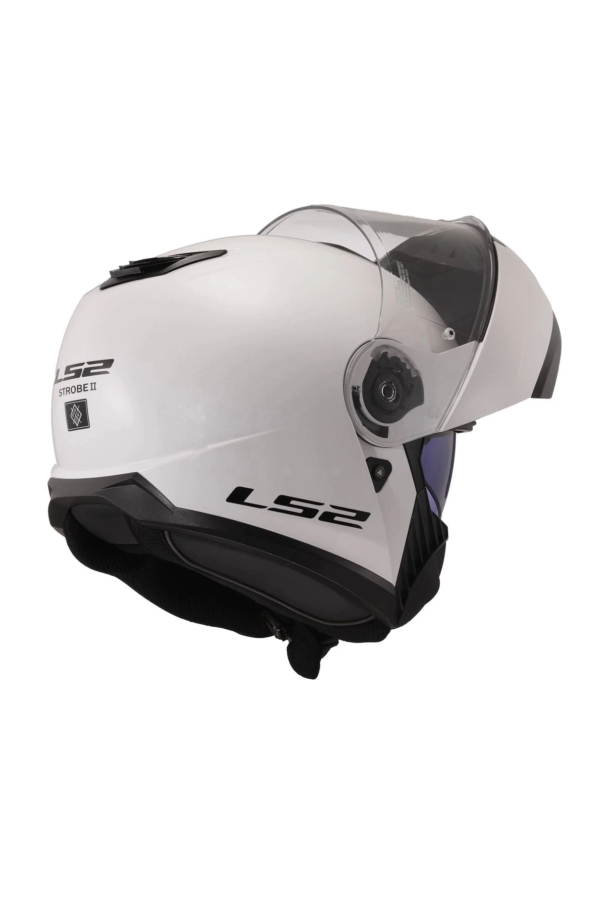 STROBE 2 ÇENE AÇILIR BEYAZ KASK