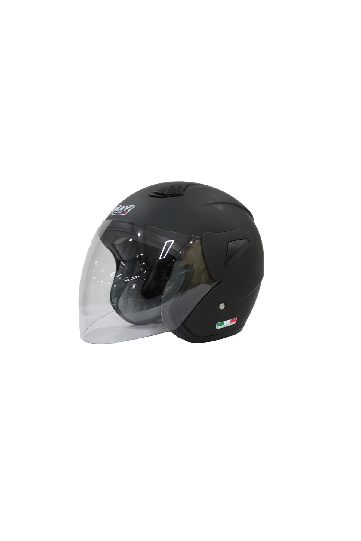 Kask Sw-733 Mat Siyah Şeffaf Camlı