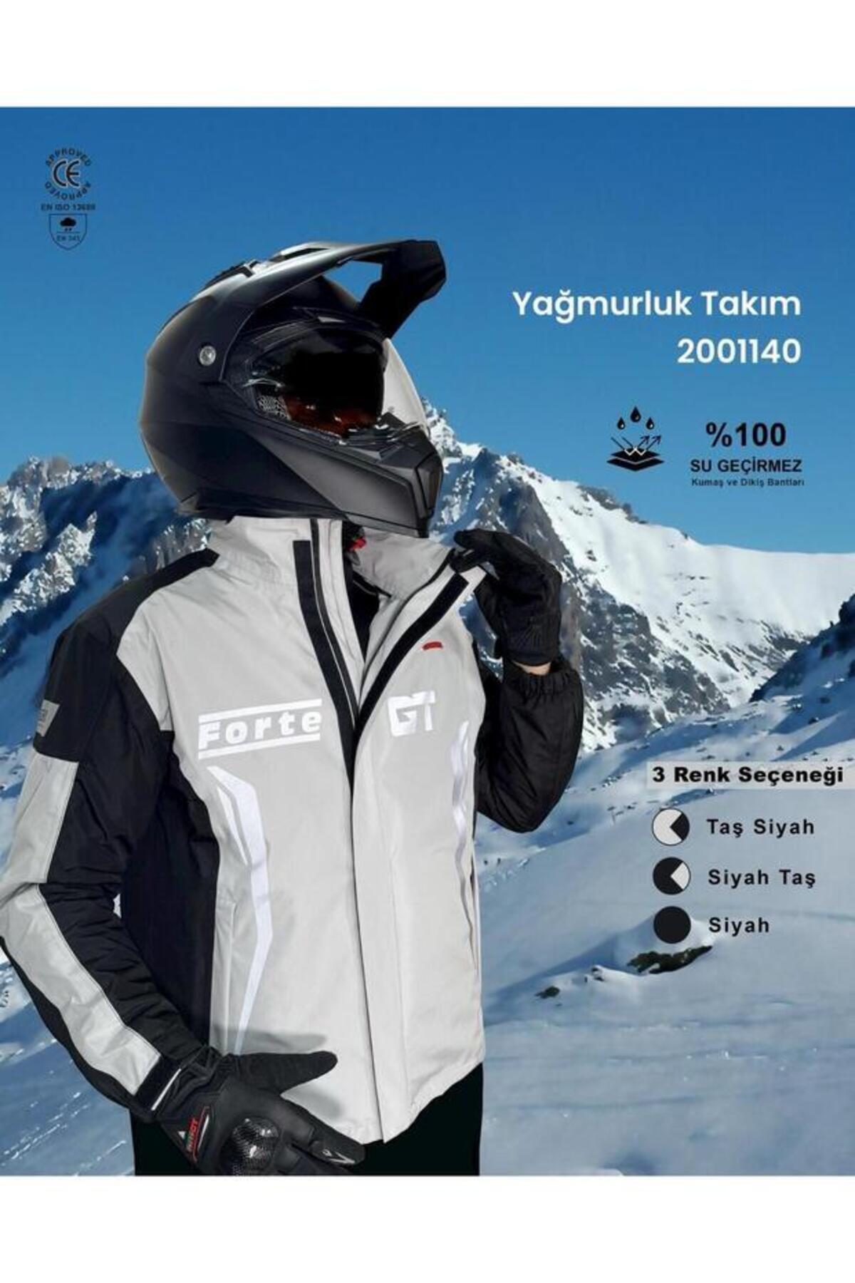 2001140 Taş Siyah Yağmurluk Takım