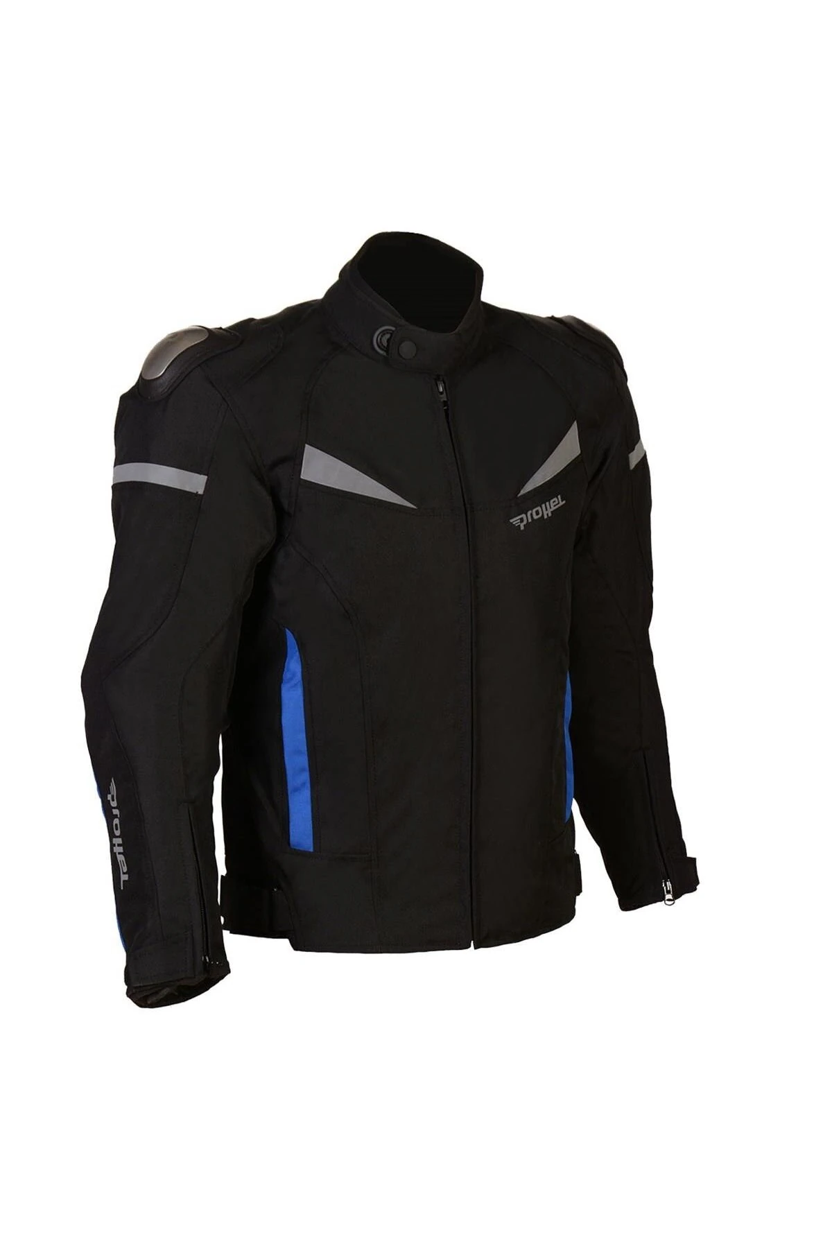 Erkek Mavi Desenli Siyah Colombia Motosiklet Montu