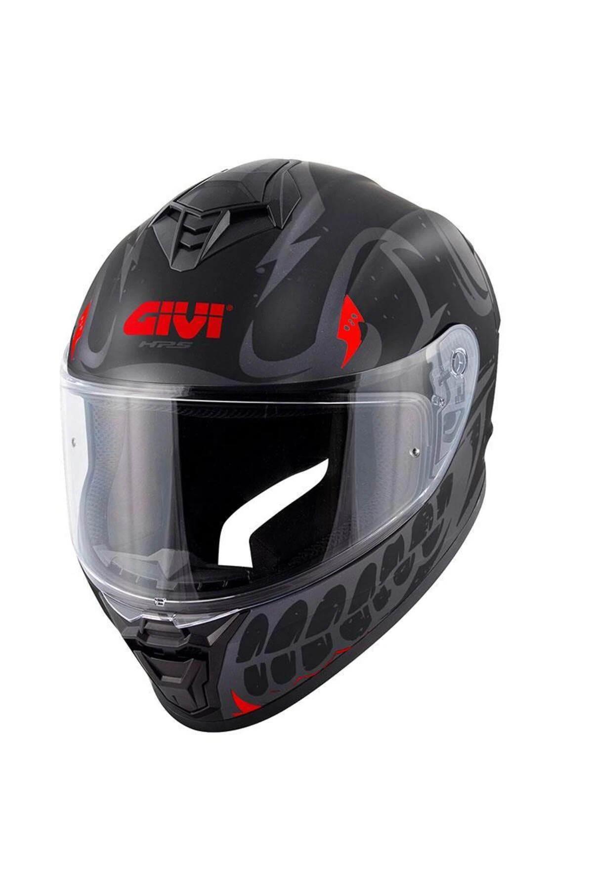 GIVI 50.X BONES MAT SİYAH-KIRMIZI KASK