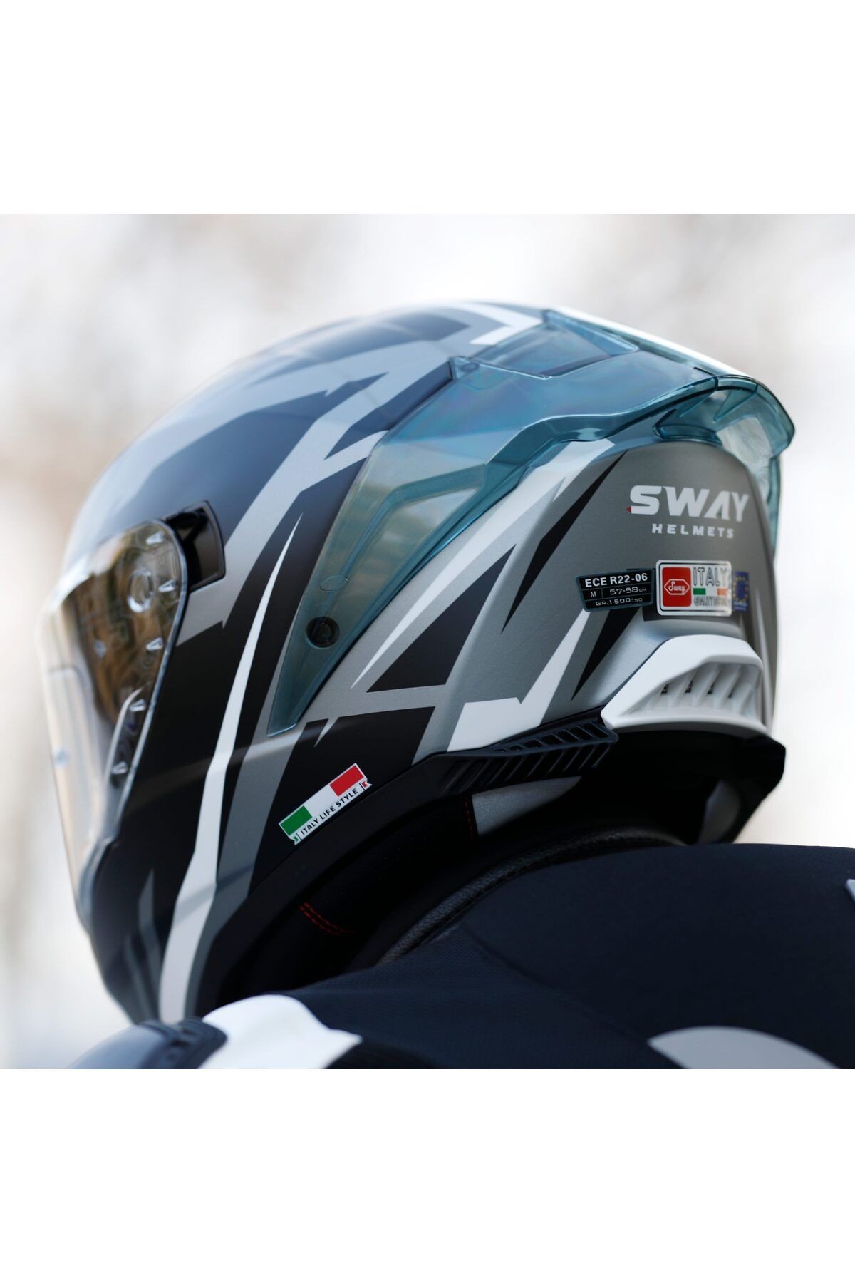 865 KASK ATOS GREY BLACK WHITE