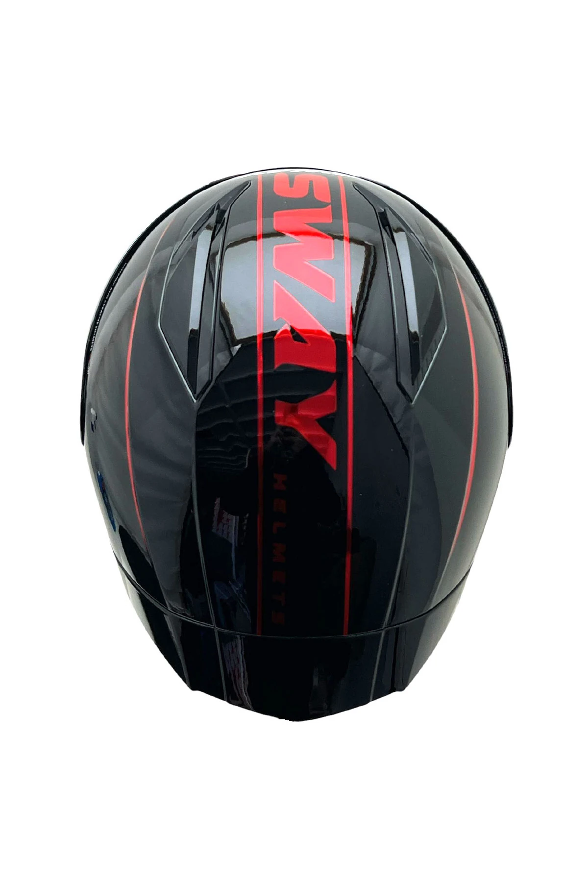 SW 850 PARLAK SİYAH KIRMIZI KASK + PİNLOCK (BUHAR CAMI HEDİYELİ)