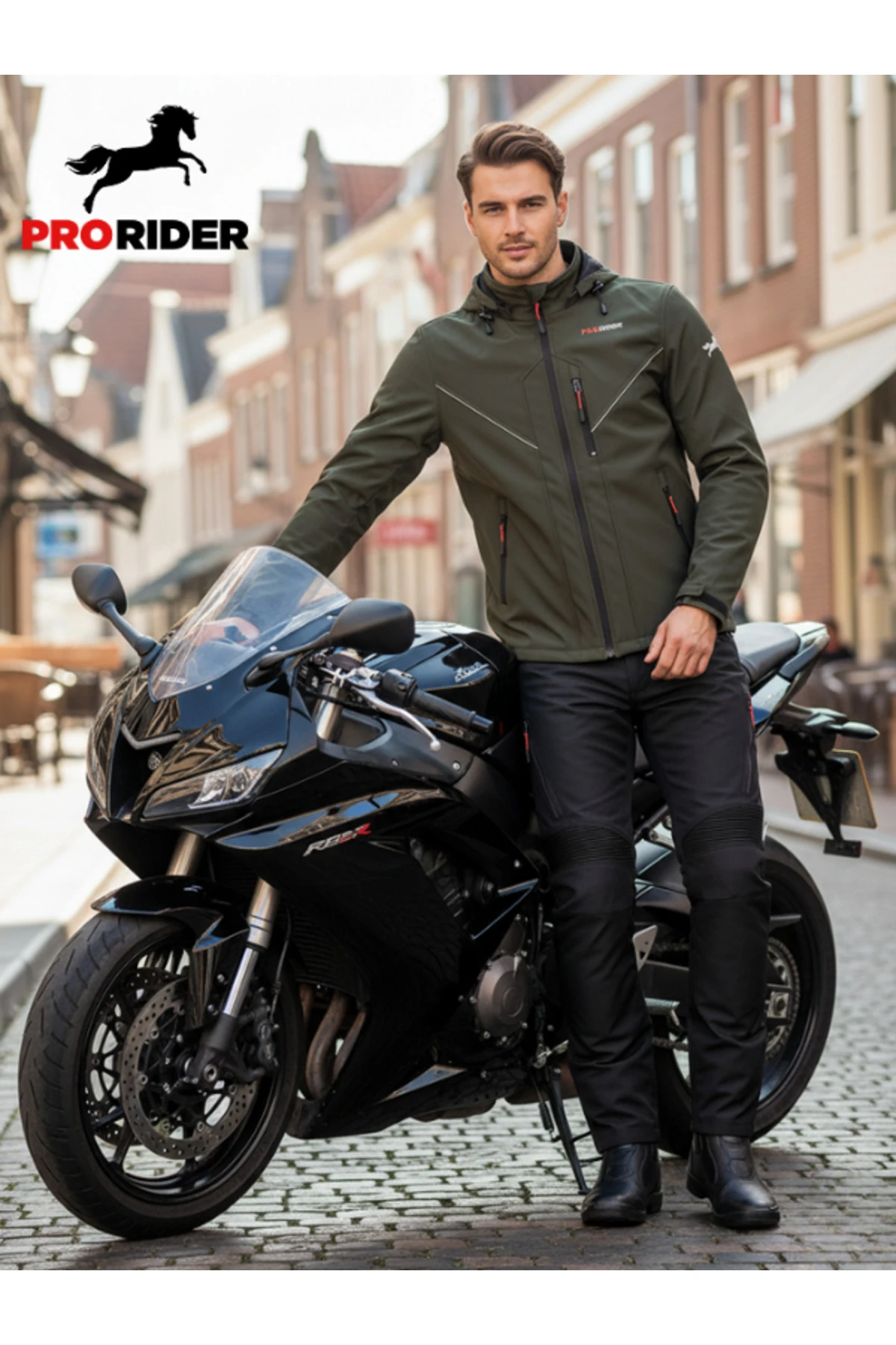 Shark Softshell Motosiklet Montu Korumalı Haki