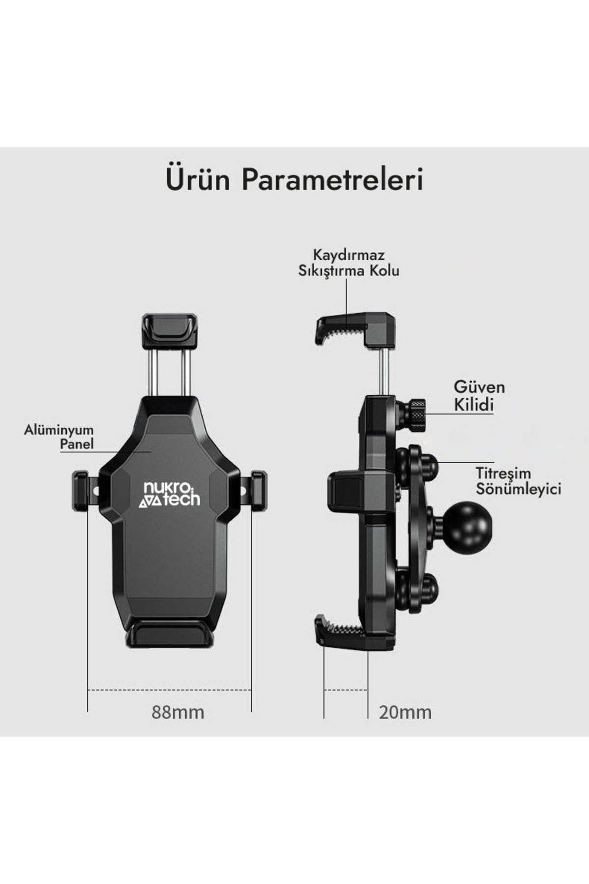 M25 Titreşim Modüllü Telefon Tutucu