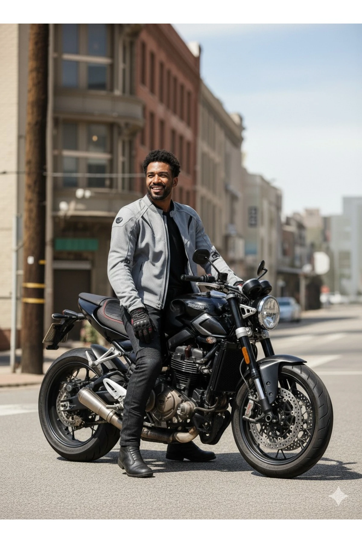 Windy Fileli Yazlık Gri Motosiklet Montu Zırh File Model