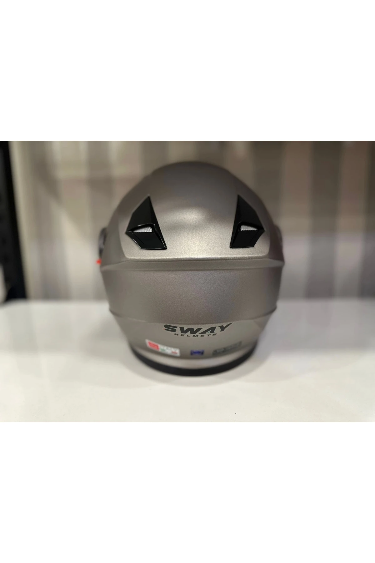 KASK SWAY 926 MAT TİTANYUM ÇENE AÇILIR