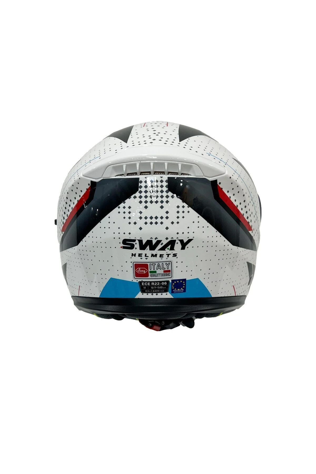 Kask FS917 Fusion White Black Red Çene Açılır