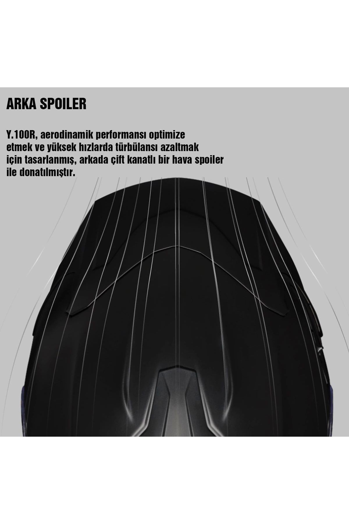 Y.100r Baron Kapalı Motosiklet Kaskı