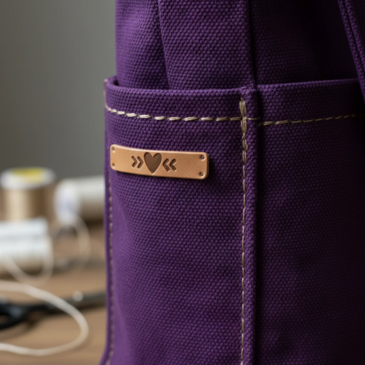 Deri Etiket Sıcak Baskı Toplu Baskı image