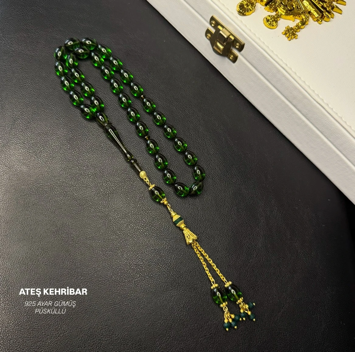 Gümüş Püsküllü Ateş Kehribar 