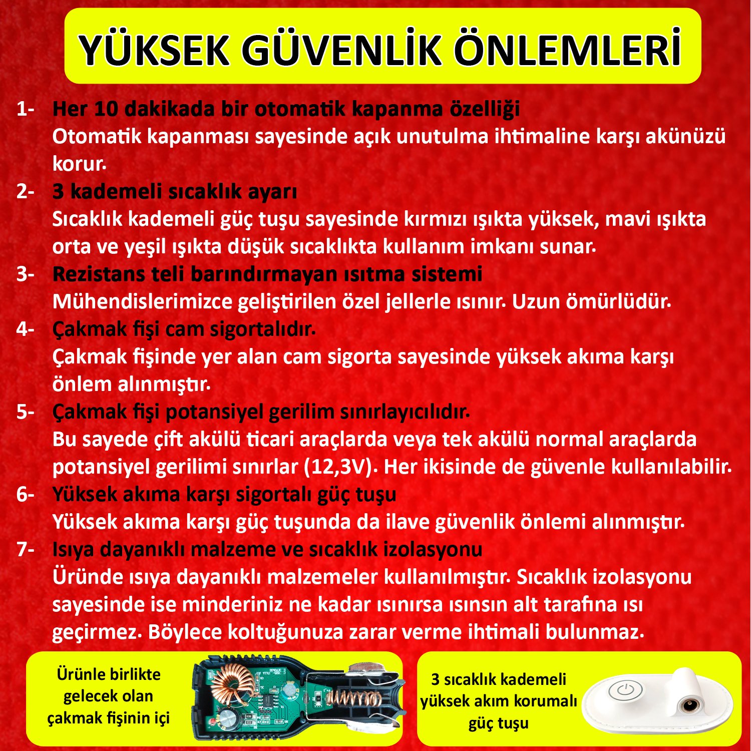 Yoldaş Isıtmalı Minder ÇİFTLİ 