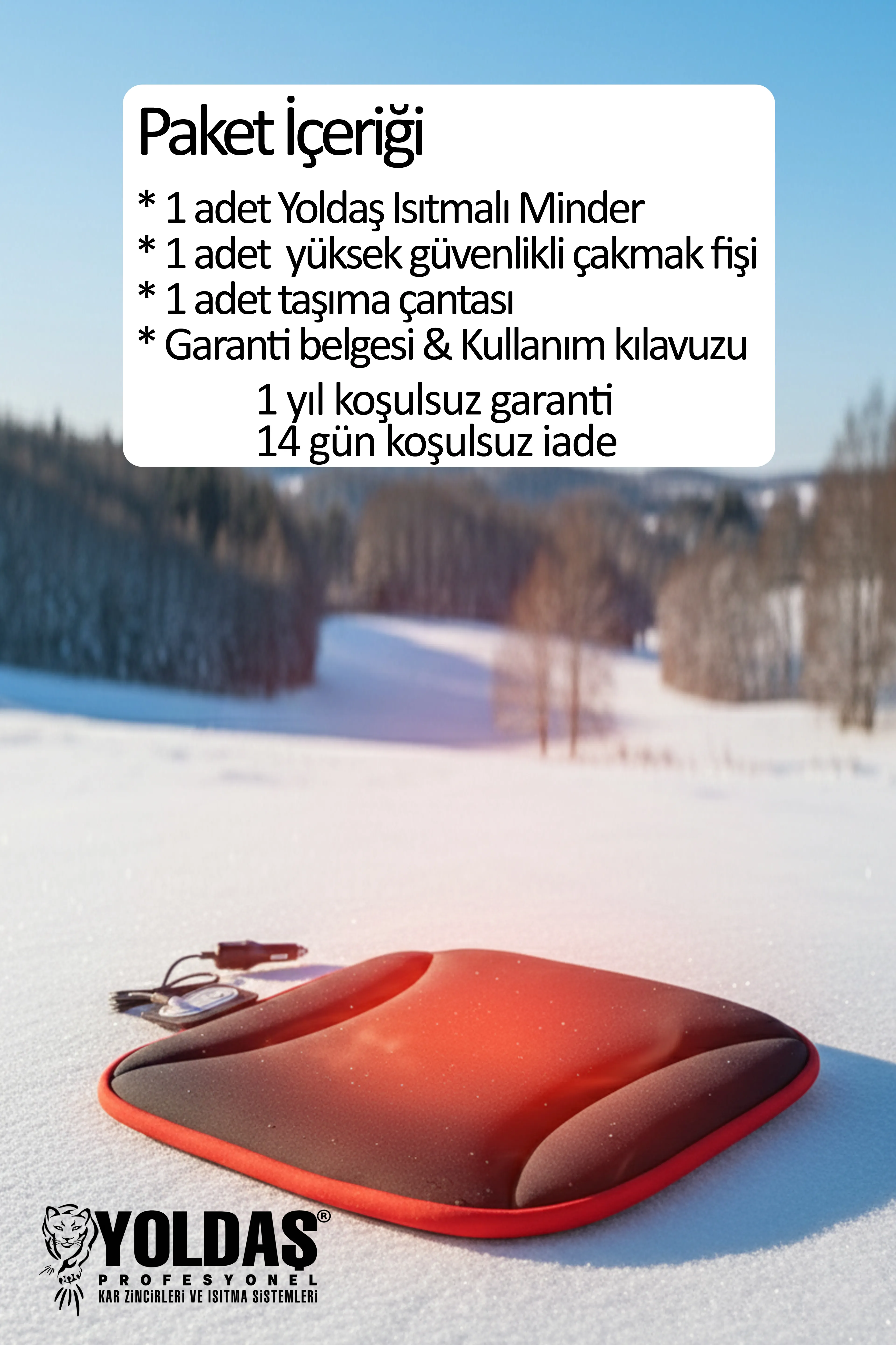 Yoldaş Isıtmalı Oto Koltuk Minderi/Kılıfı Tekli