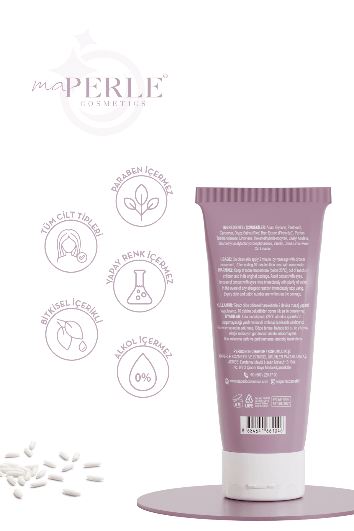 Pirinç Özlü Peeling Maske