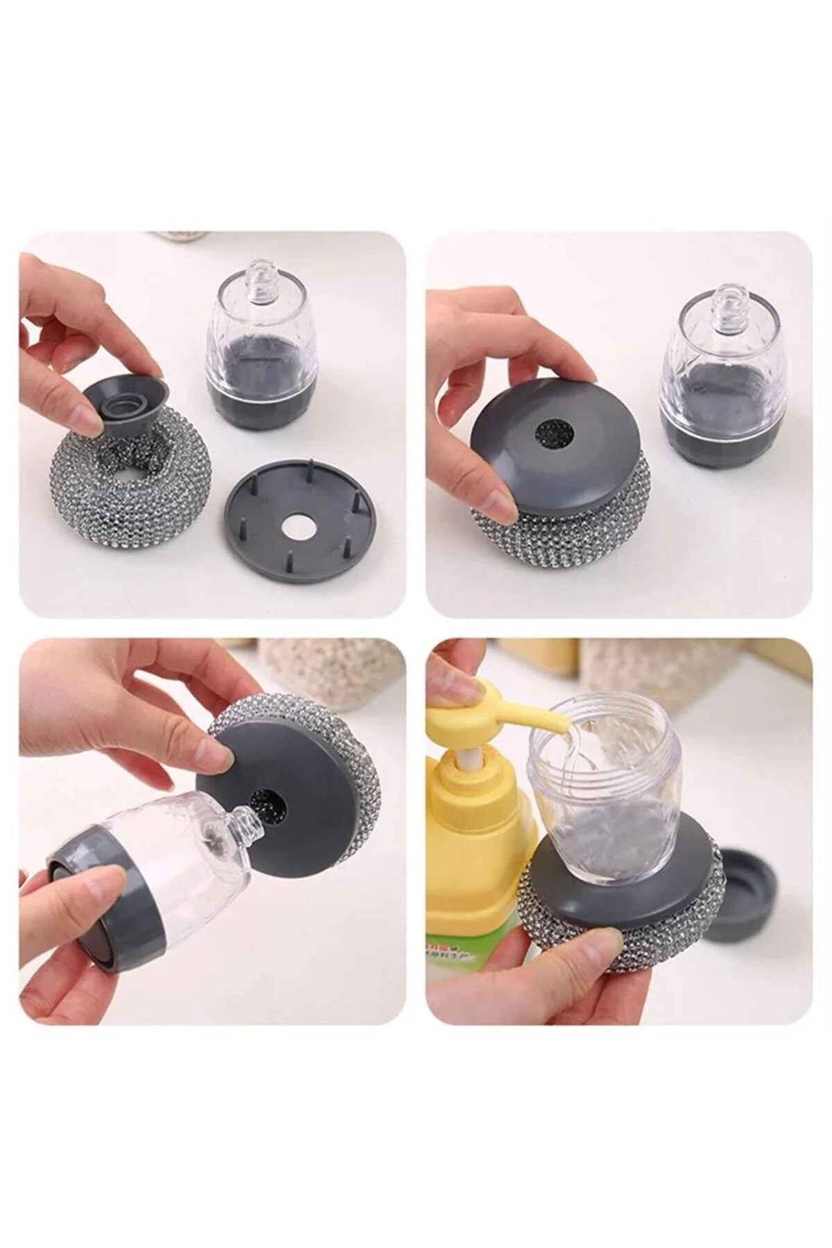 Sıvı Deterjan Hazneli Bulaşık Süngeri