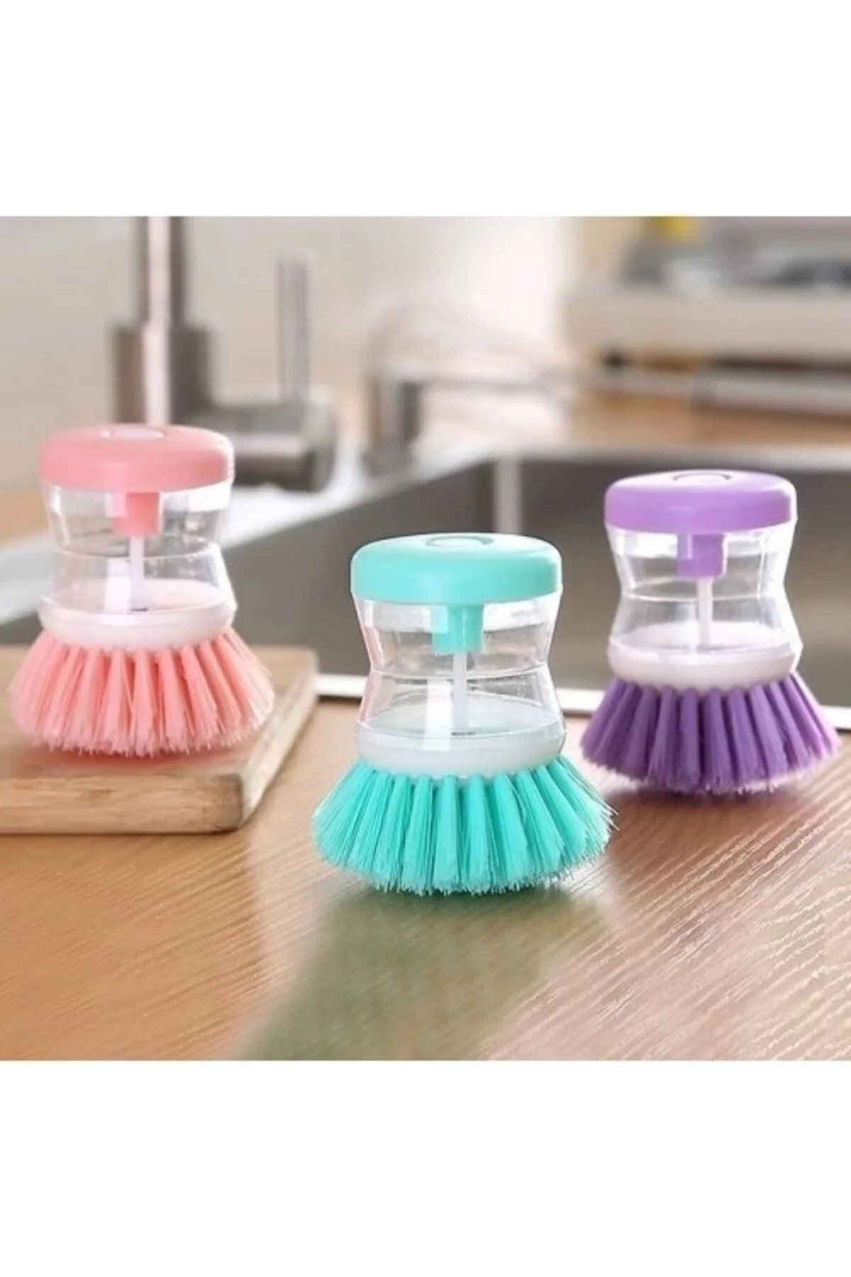 Sıvı Deterjan Hazneli Bulaşık Fırçası