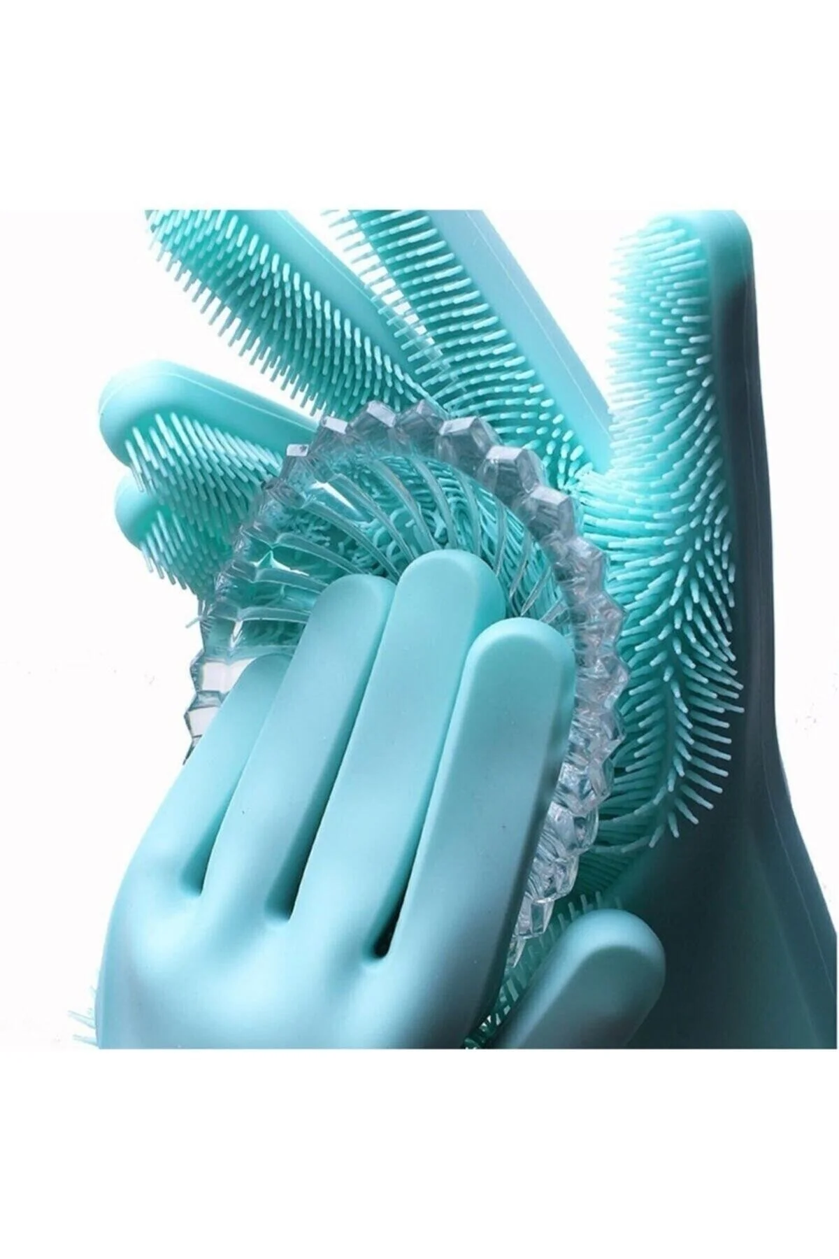 Tırtıklı Silikon Bulaşık Eldiveni