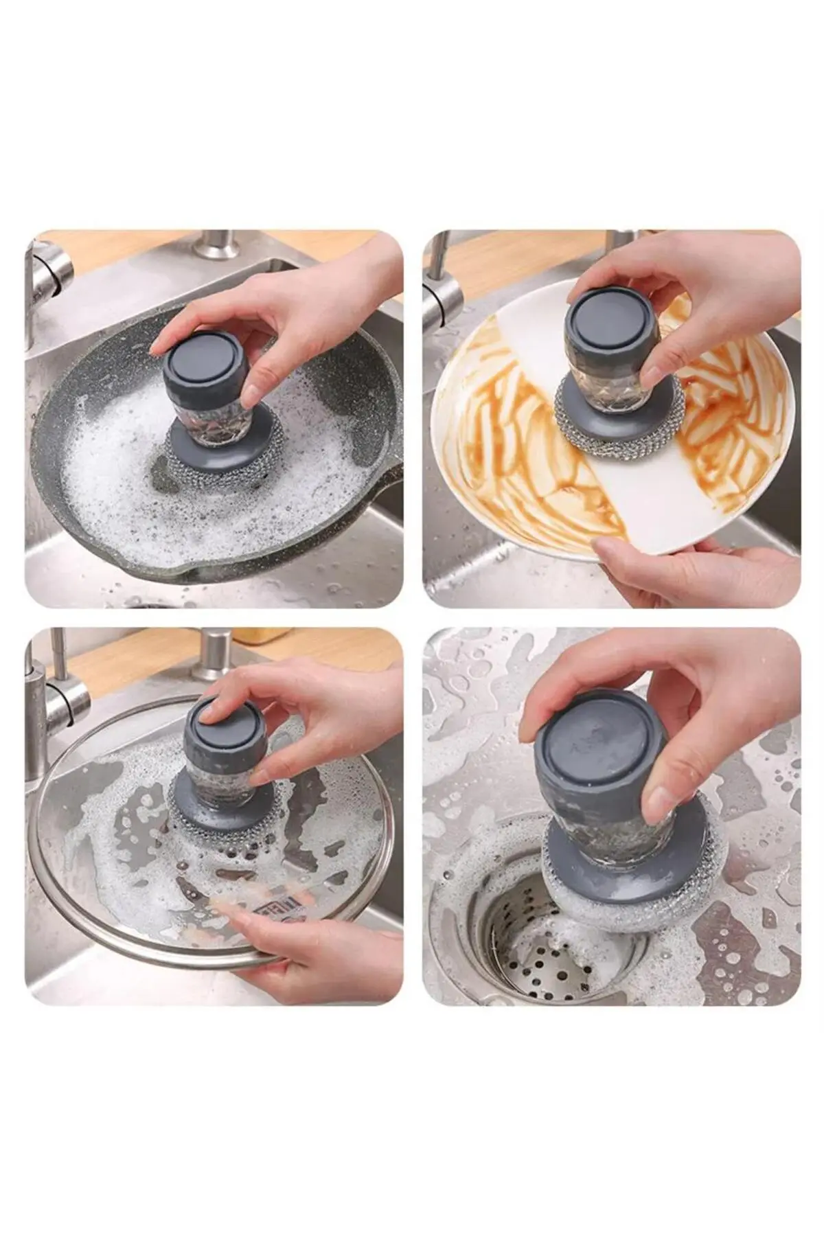 Sıvı Deterjan Hazneli Bulaşık Süngeri