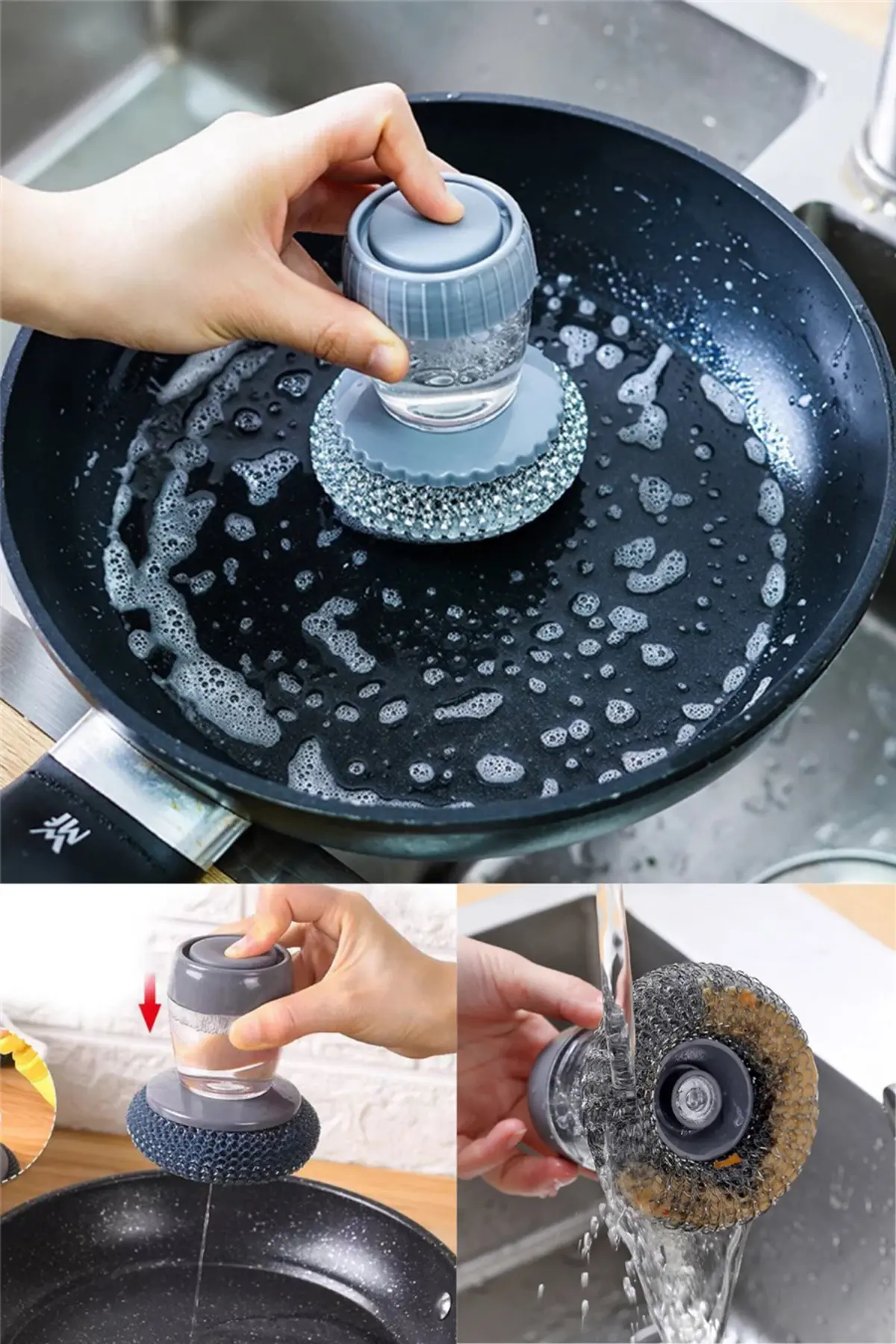 Sıvı Deterjan Hazneli Bulaşık Süngeri