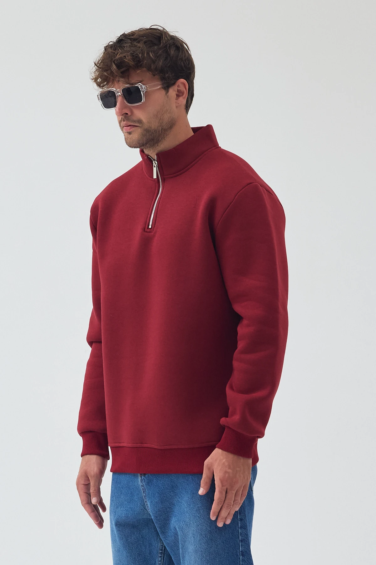 Yarım Fermuarlı Sweatshirt