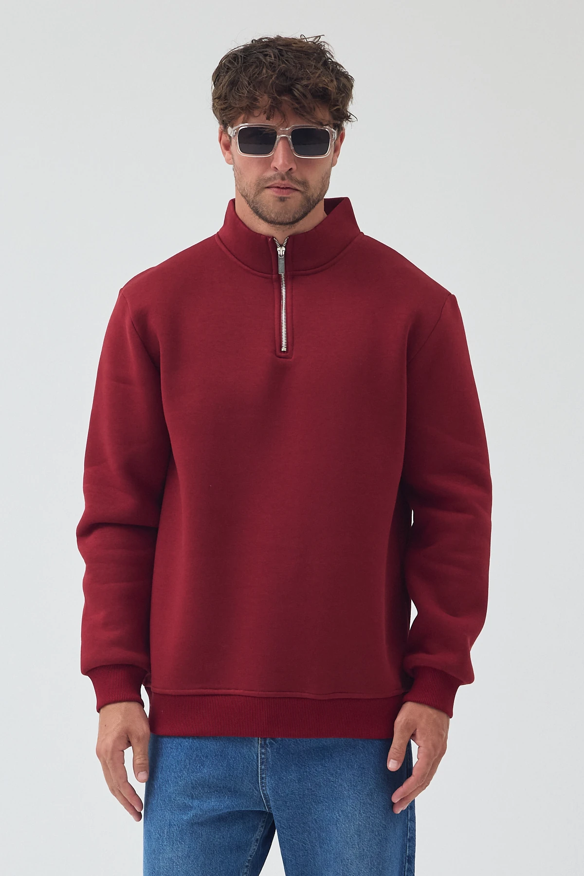 Yarım Fermuarlı Sweatshirt