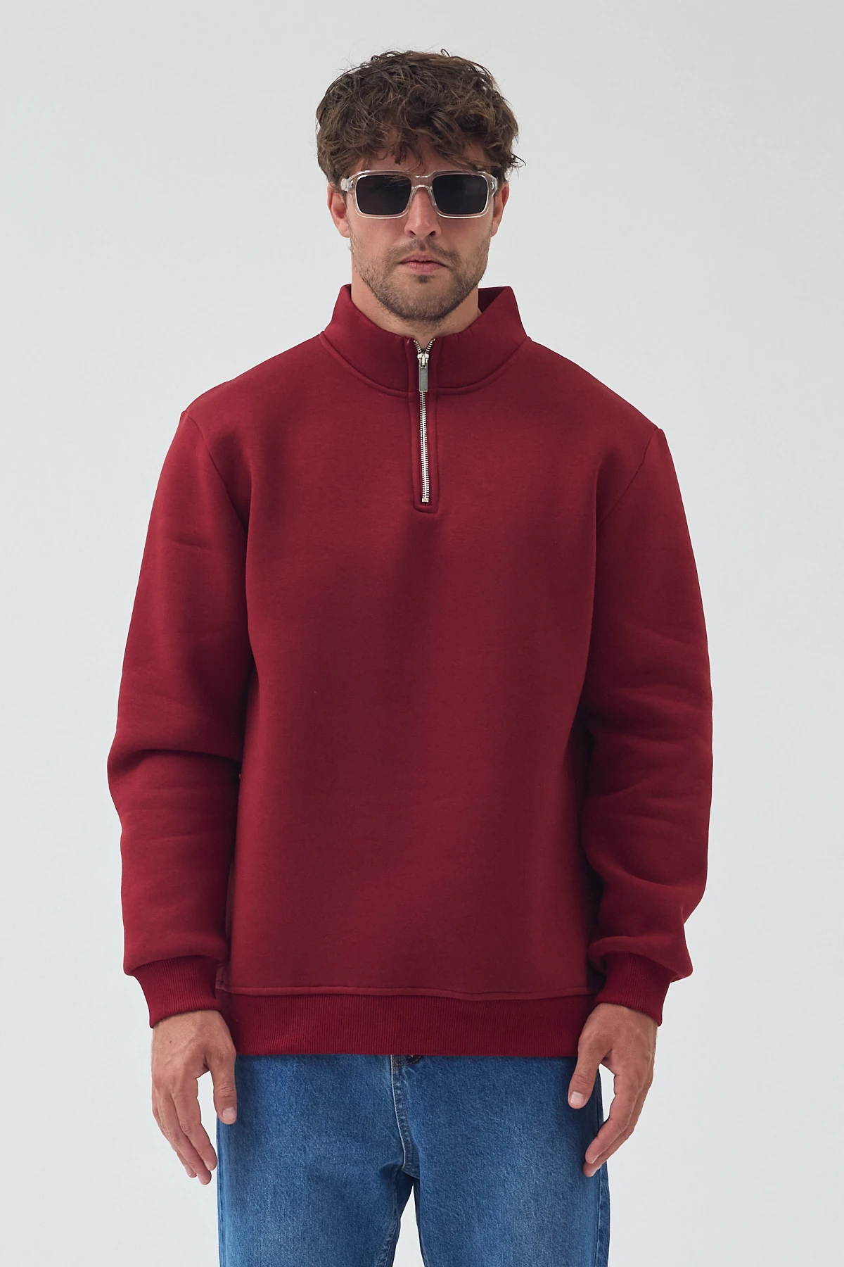 Yarım Fermuarlı Sweatshirt