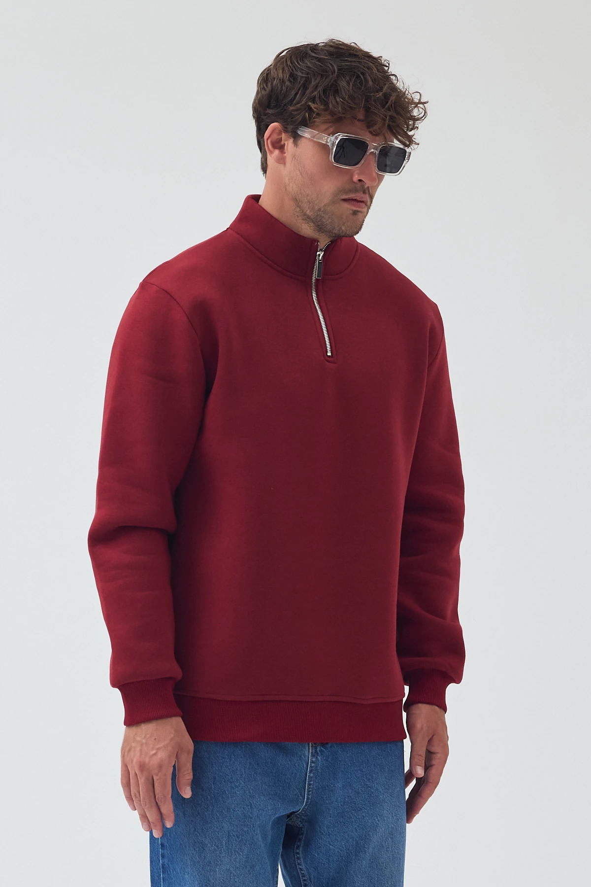 Yarım Fermuarlı Sweatshirt