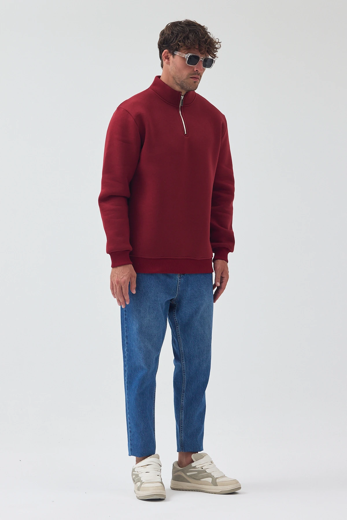 Yarım Fermuarlı Sweatshirt