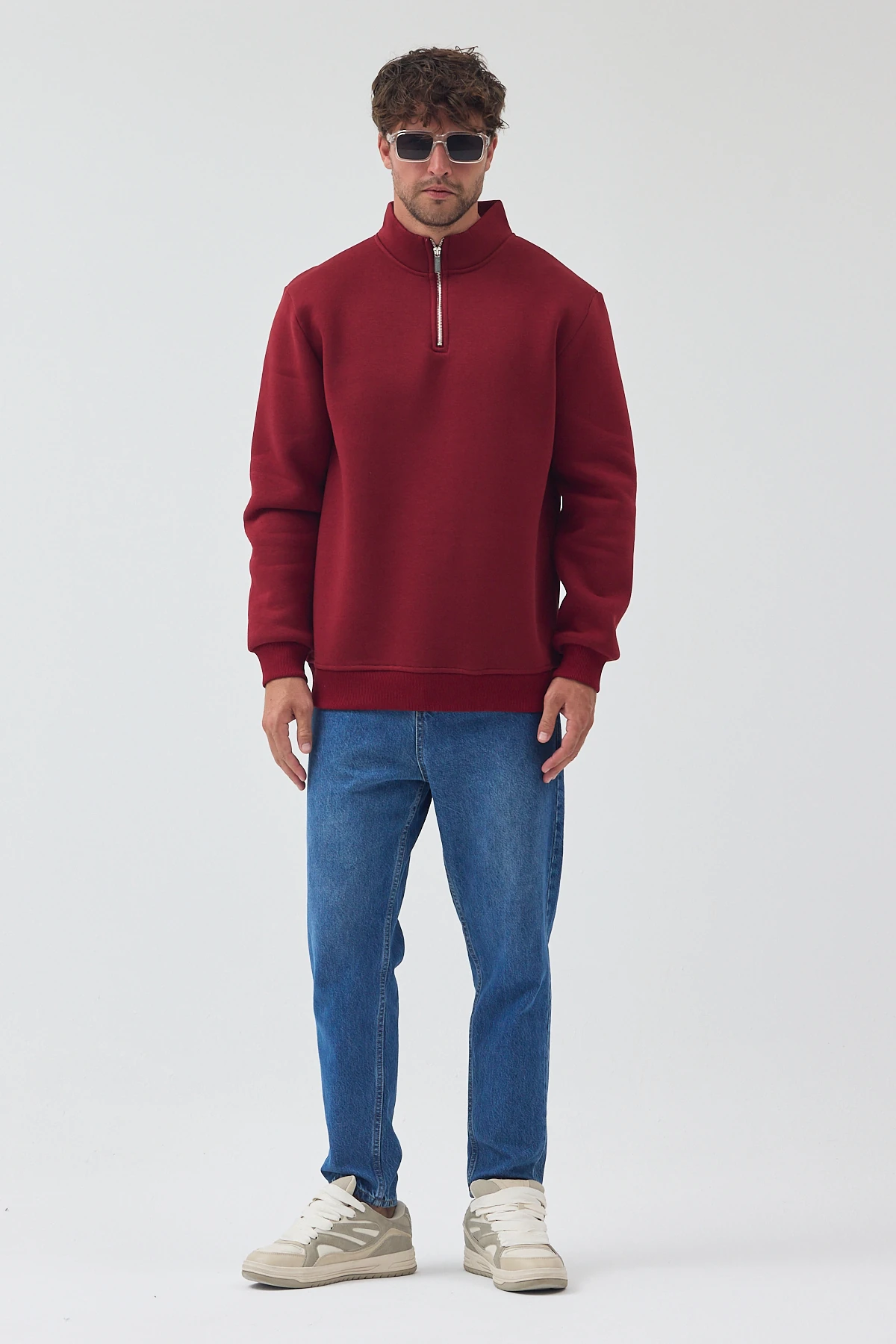 Yarım Fermuarlı Sweatshirt