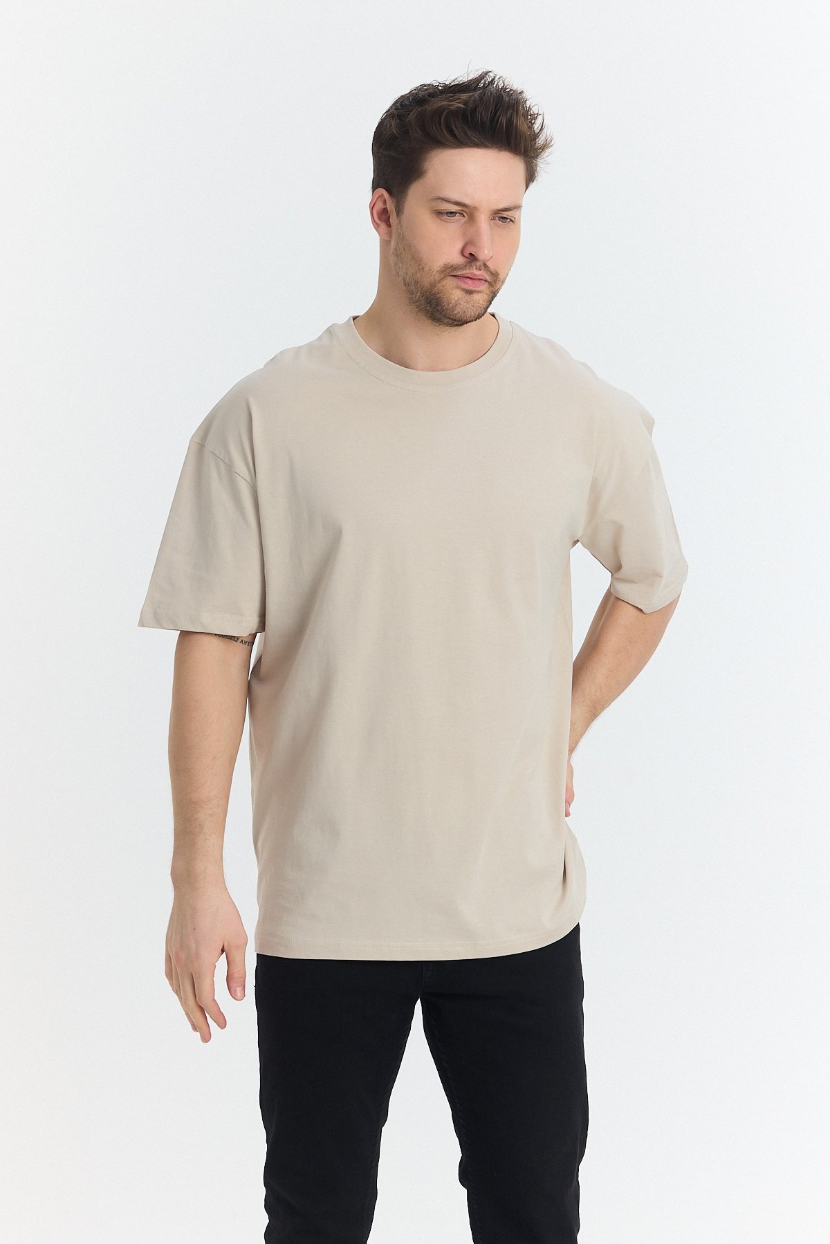 Oversize T-Shirt - Taş