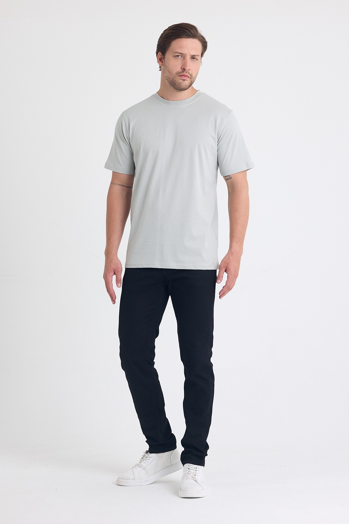 Regular T-Shirt - Boyalı Gri