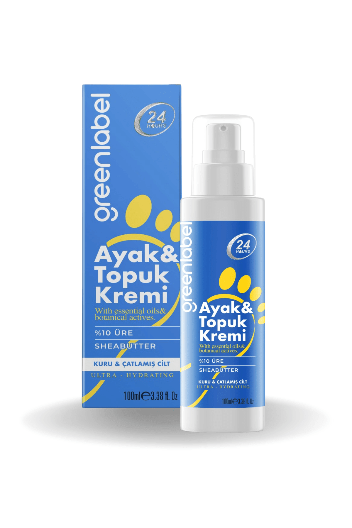 %10 Üre Shea Butter Çay Ağacı Yağı içeren Çatlak Onarıcı Nemlendirici Ayak ve Topuk Bakım Kremi