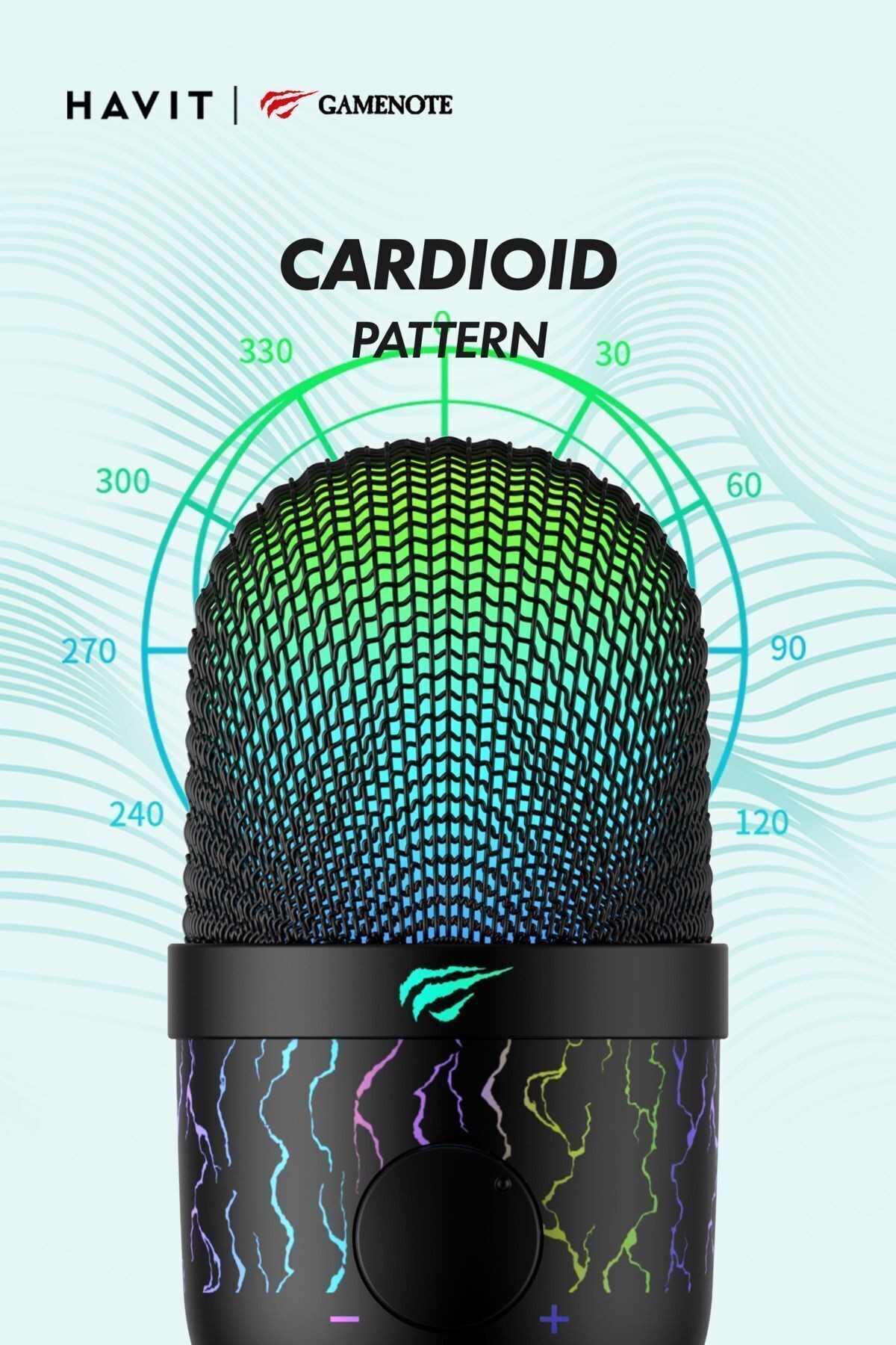 Havit Gamenote GK52 RGB Gaming Profesyonel Oyuncu Yayıncı Mikrofonu