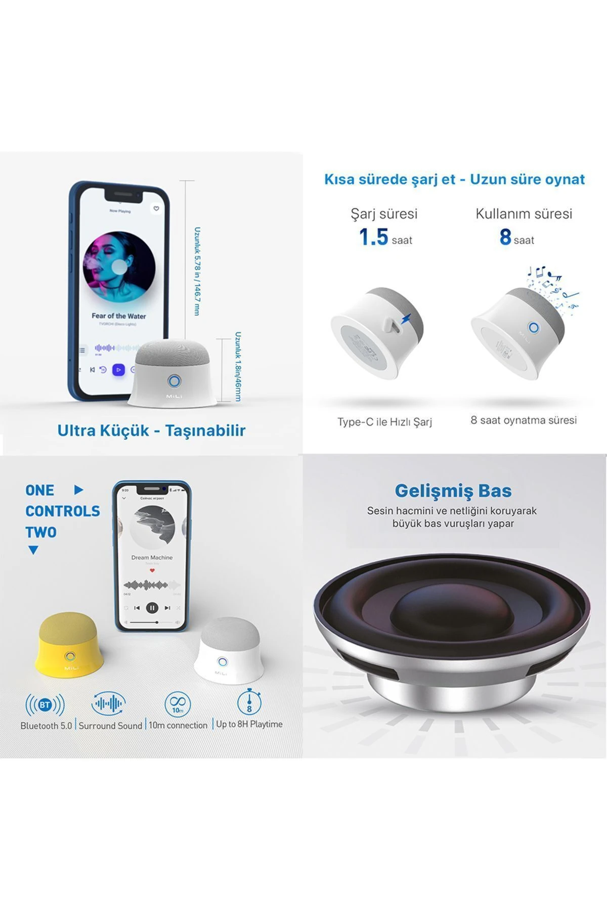 Mag-soundmate Magsafe Mini Taşınabilir Bluetooth Hoparlör