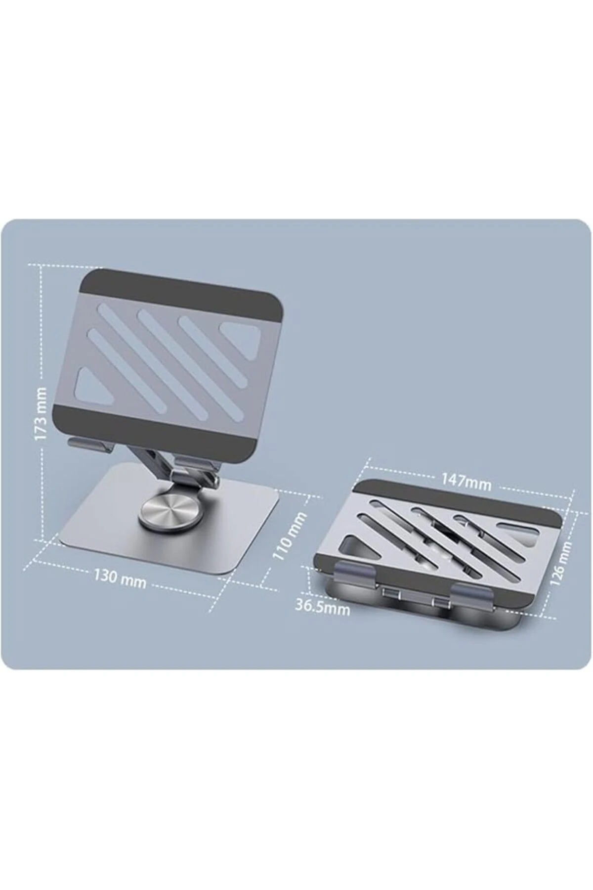 Tablet Standı 360° Dönebilen Tablet Tutucu Katlanabilir Alüminyum Tablet Ve Telefon Standı Mi