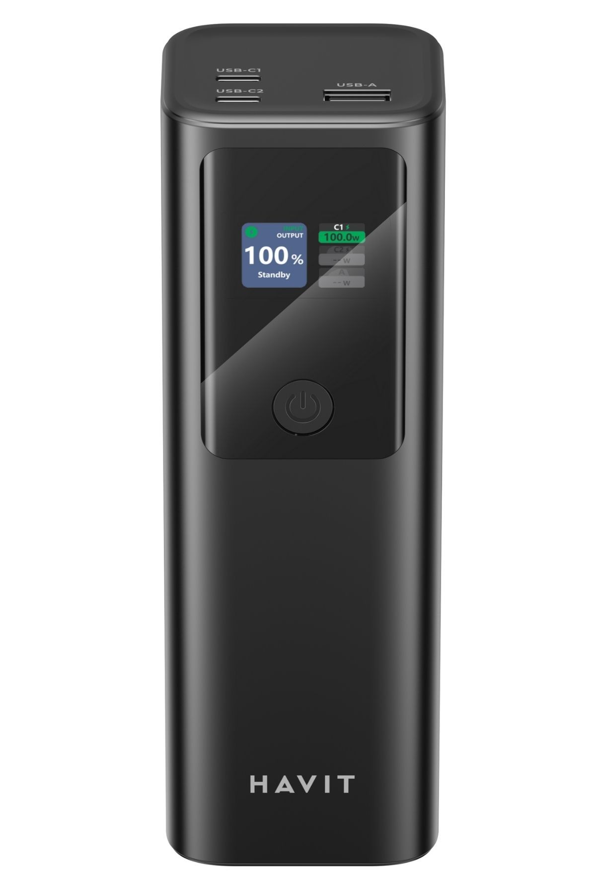 PB50 PD140W Dijital Ekranlı 27000mAh Yüksek Kapasiteli Powerbank – Siyah