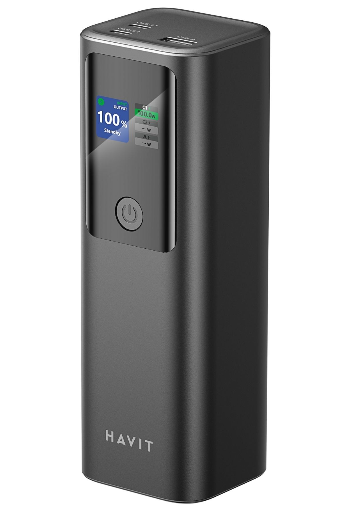 PB50 PD140W Dijital Ekranlı 27000mAh Yüksek Kapasiteli Powerbank – Siyah