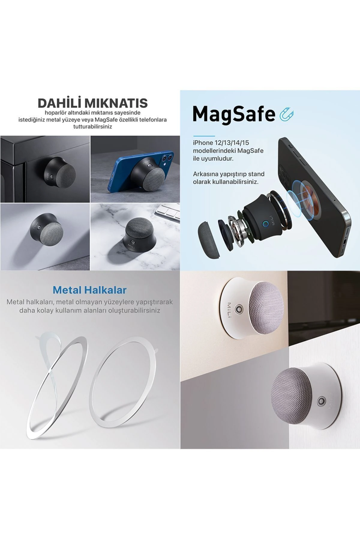 Mag-soundmate Magsafe Mini Taşınabilir Bluetooth Hoparlör