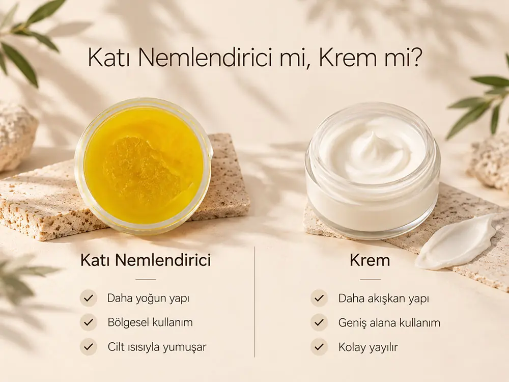 Katı Nemlendirici ile Krem mi?