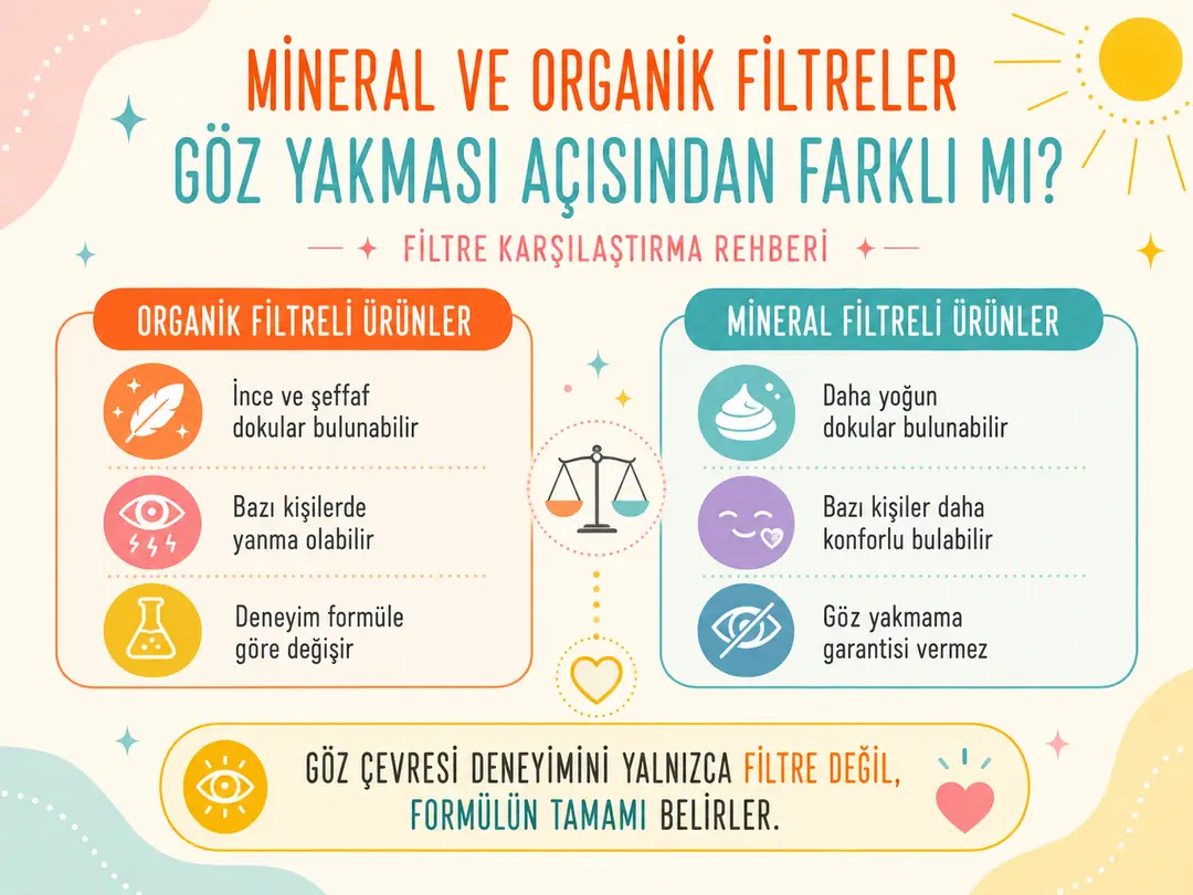 Mineral ve Organik Filtreler Göz Yakması Açısından Farklı mı?