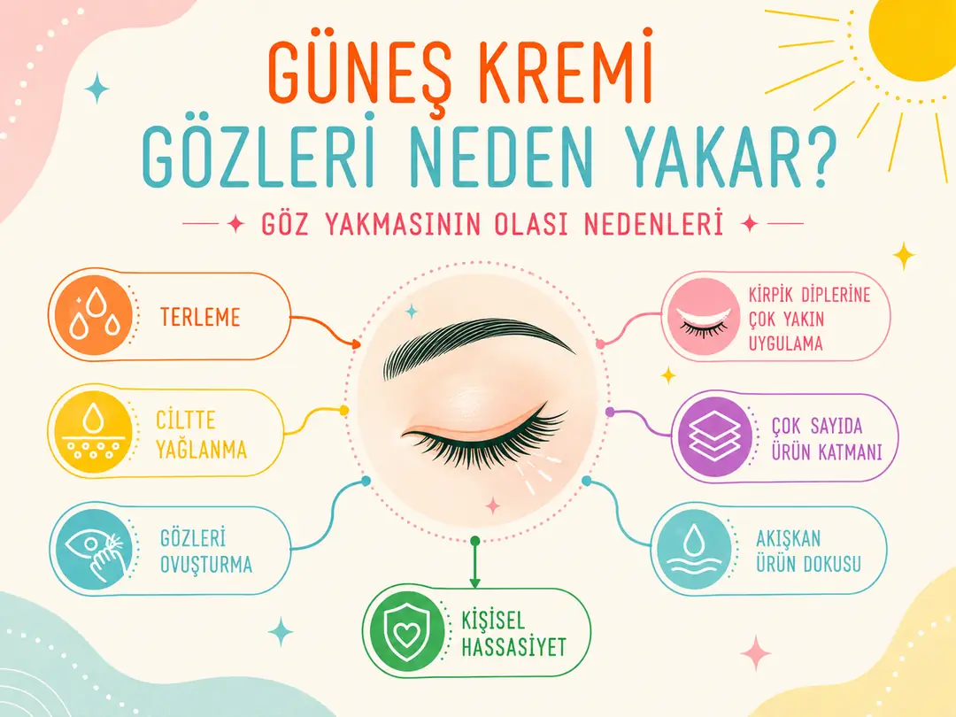 Güneş kremi neden gözleri yakar