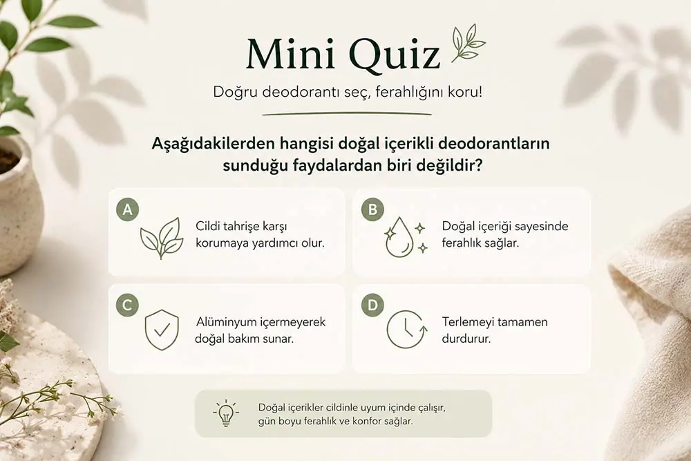 Yazın hangi doğal deodorant sana daha uygun