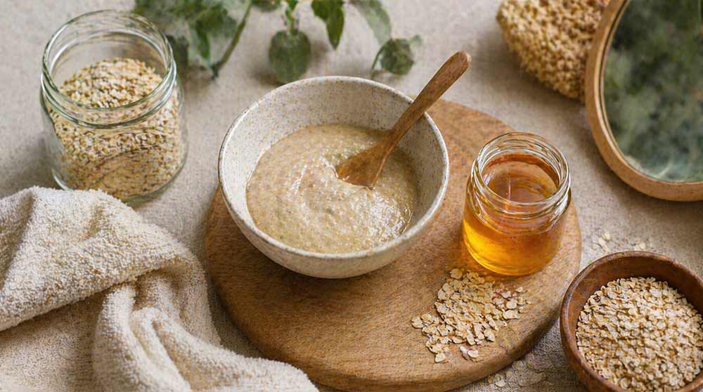 Yulaf ve Bal ile Yatıştırıcı Nem Maskesi