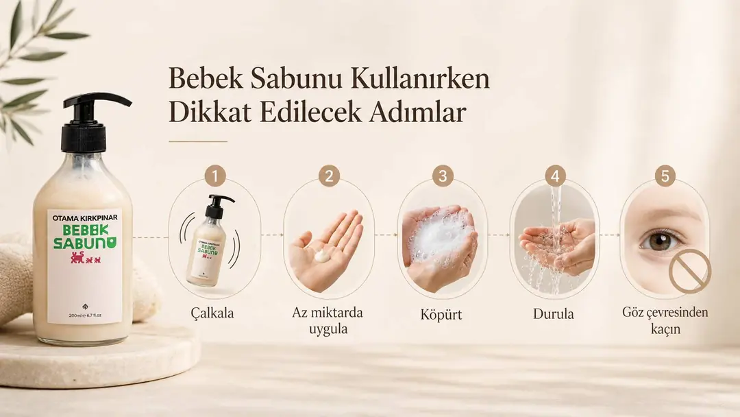 Bebek sabunu kullanırken dikkat edilmesi gereken adımlar