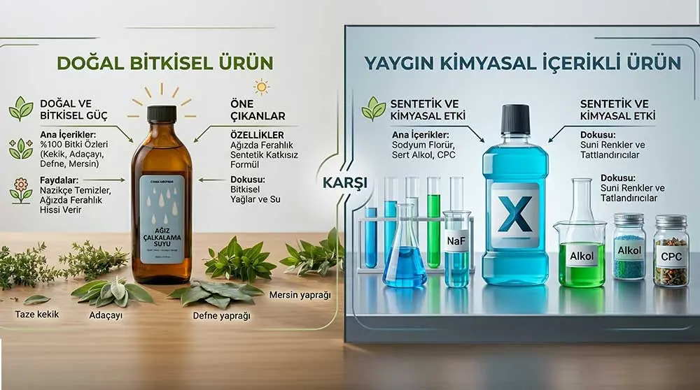Bitkisel ve Market Tipi Ağız Çalkalama Suyu Karşılaştırması