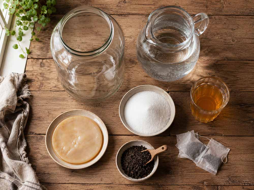 Kombucha Çayı İçin Gerekli Malzemeler