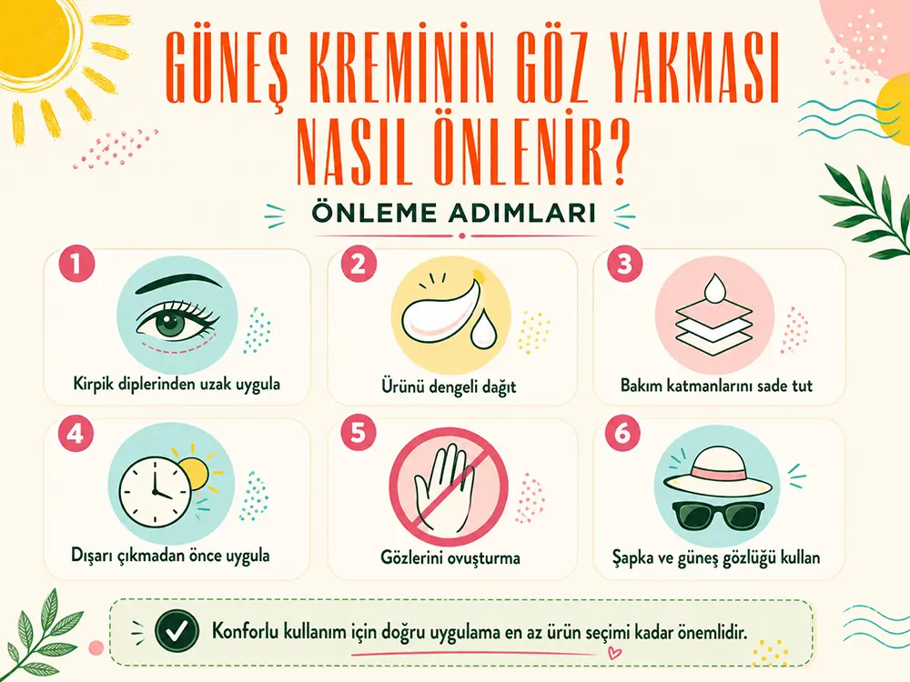 Güneş Kreminin Göz Yakması Nasıl Önlenir?
