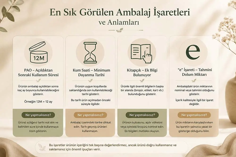 Kozmetik ambalajındaki bilgiler ne anlama gelir?