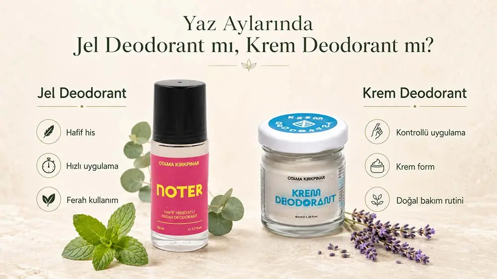 Yaz aylarında jel deodorant ve krem deodorant karşılaştırması